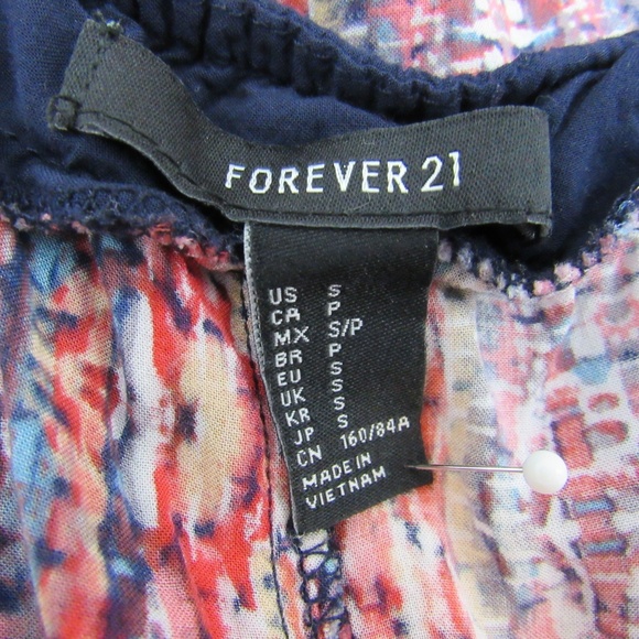 Forever 21 patterned spaghetti strap dress. - Picture 4 of 5